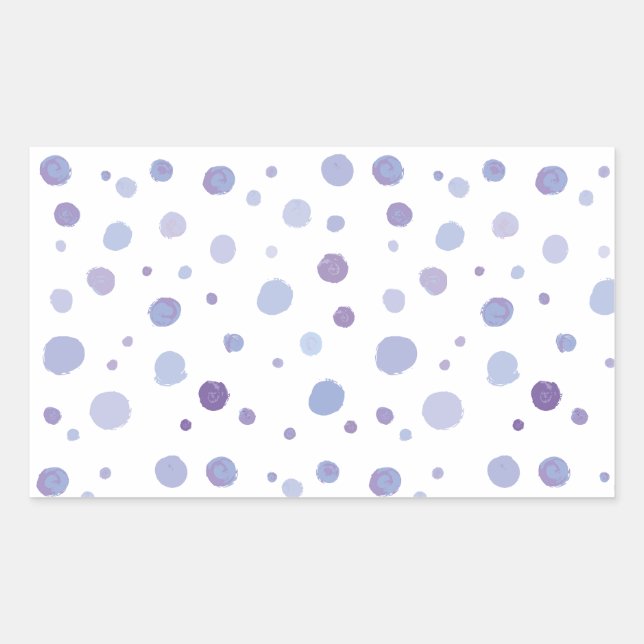 Cute Organic Brushstroke Dot Artwork Rectangular Sticker (Front)