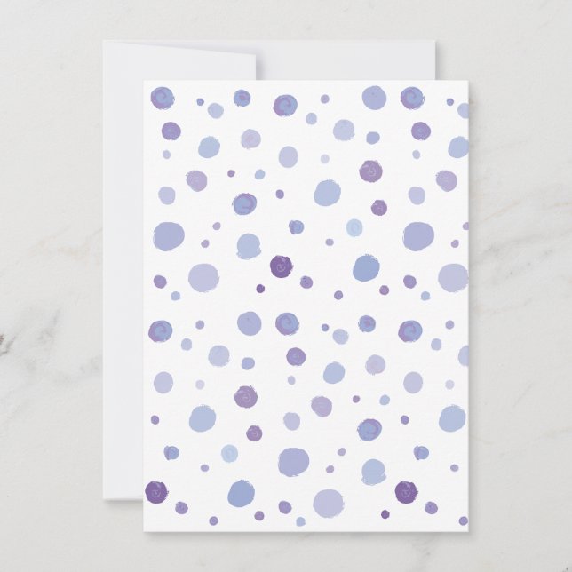 Cute Organic Brushstroke Dot Artwork Save The Date (Front)