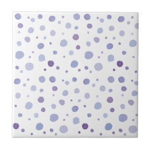 Cute Organic Brushstroke Dot Artwork Tile