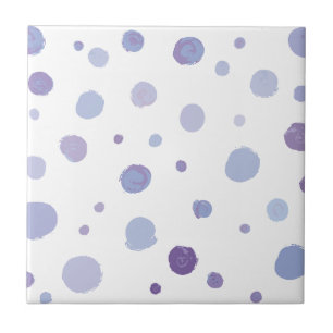 Cute Organic Brushstroke Dot Artwork Tile