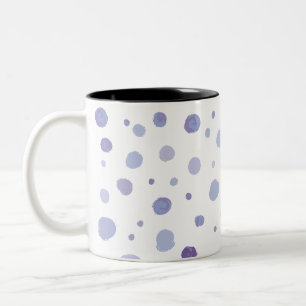 Cute Organic Brushstroke Dot Artwork Two-Tone Coffee Mug