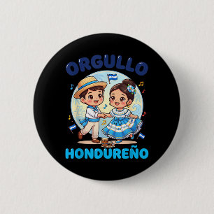 Cute Orgullo Hondureño Kids Folklore Dance 6 Cm Round Badge