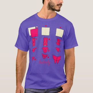 Cute Origami Butterfly Instructions T-Shirt
