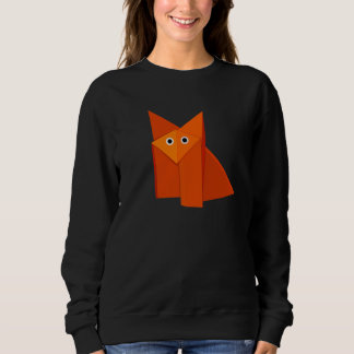 Cute Origami Fox Geometric Kawaii Sweatshirt