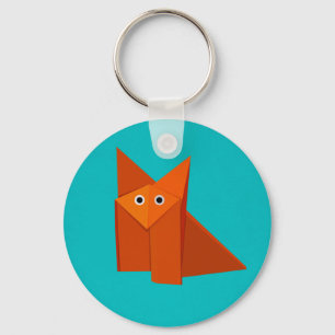 Cute Origami Fox Key Ring