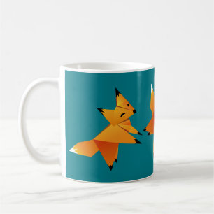 Cute Origami Foxes Custom Coffee Mug