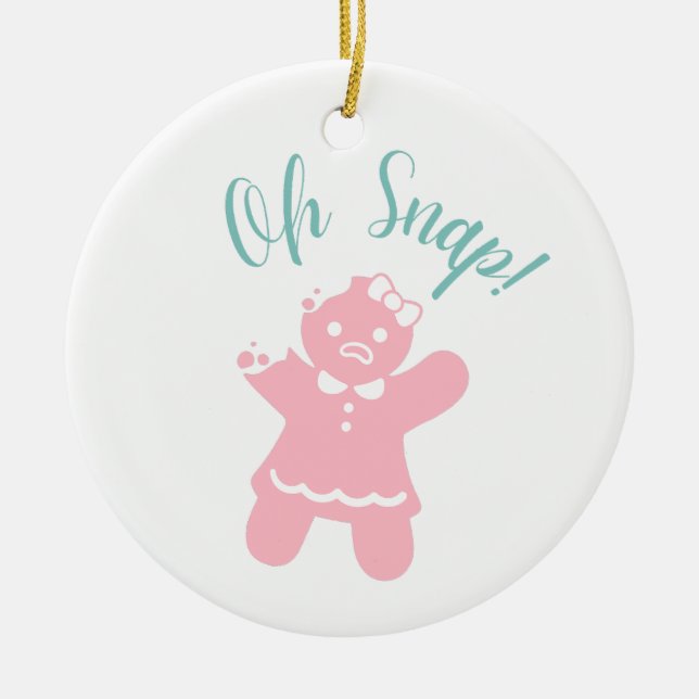 Cute ornament featuring Gingerbread Woman (Front)
