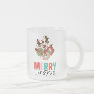 Cute ornaments - Merry christmas Frosted Glass Coffee Mug