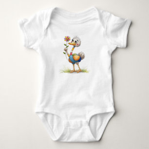 Cute Ostrich Baby Bodysuit