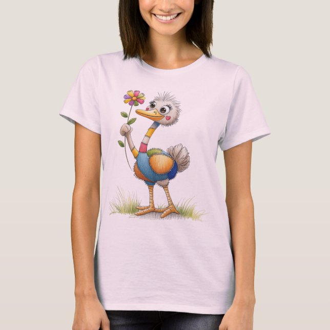Cute Ostrich T-Shirt (Front)