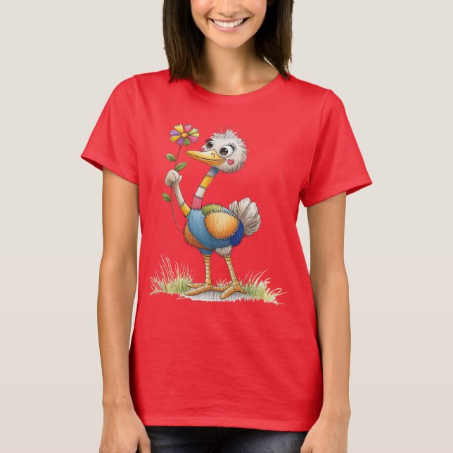 Cute Ostrich T-Shirt (Front)