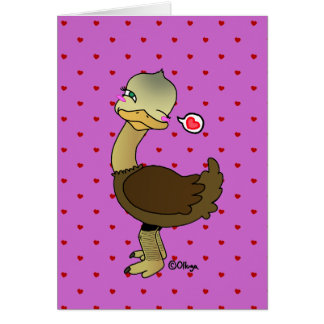 Cute ostrich wink