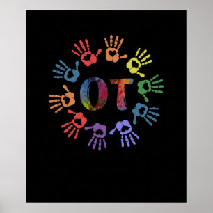 Cute OT Hands Occupational Therapy Gift Poster