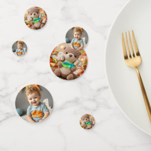 Cute Otter and Gummi Fish Themed Boy's Birthday Confetti