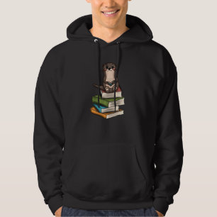 Cute Otter Animals Reading Books Ferret Hoodie
