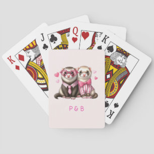 Cute Otter Couple in Love Playing Cards