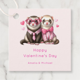 Cute Otter Couple in Love Valentine's Day Favour Tags