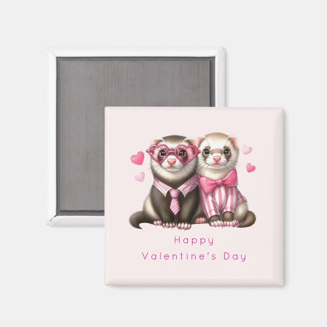 Cute Otter Couple in Love Valentine's Day Magnet (Front/Back)