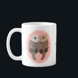 Cute Otter Couple Love Customized with name Coffee Mug<br><div class="desc">Cute otter couple mug. From silly jokes to serious romantic statements, MiKa Art Zazzle shop has something for everyone. Canadiana, Japanese gifts, jewelry, cases for electronic devices, fun buttons, mug cups, ornaments, cards and posters….. Please take some time and look around. You may even find something you didn't know you...</div>