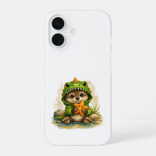 Cute Otter Dino iPhone 16 Case Kawaii