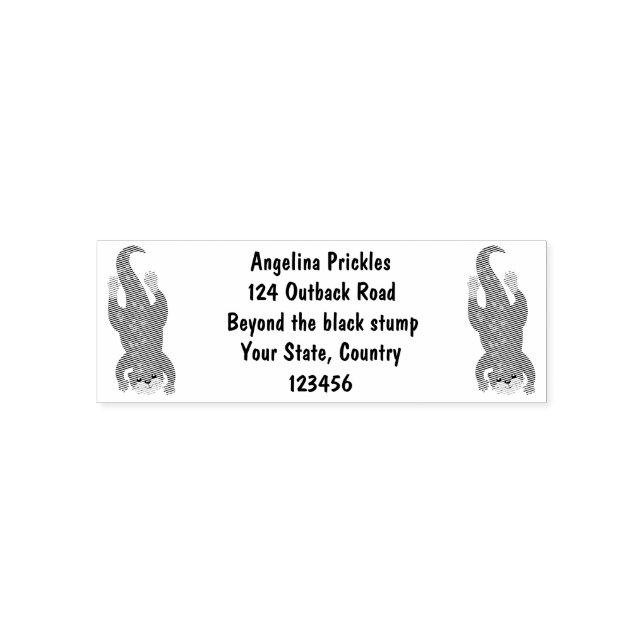 Cute otter diving cartoon illustration self-inking stamp (Design)