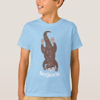 Cute otter diving cartoon illustration