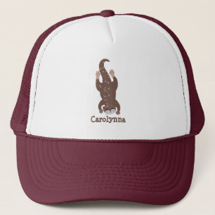 Cute otter diving cartoon illustration trucker hat