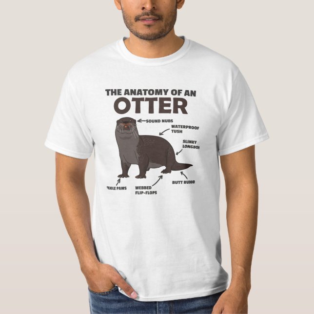 Cute Otter Explanation Anatomy Of An Otter T-Shirt (Front)