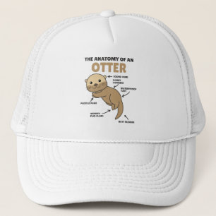 Cute Otter Explanation Anatomy Of An Otter Trucker Hat