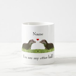 Cute otter half mug