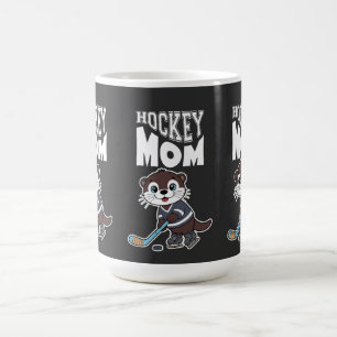 Cute Otter Hockey Mum - Fun Sports Animal Graphic Coffee Mug