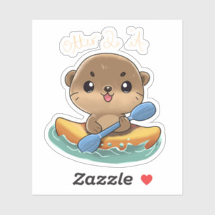 Cute Otter Kayaking