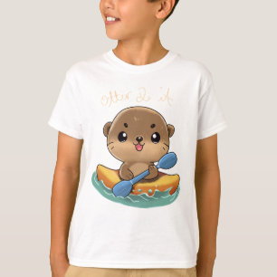Cute Otter Kayaking T-Shirt