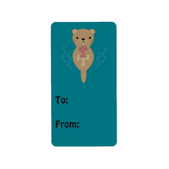 Cute Otter Label (Front)