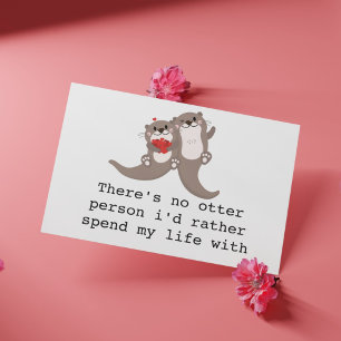 Cute Otter Love Card for Husband/Wife/Significant