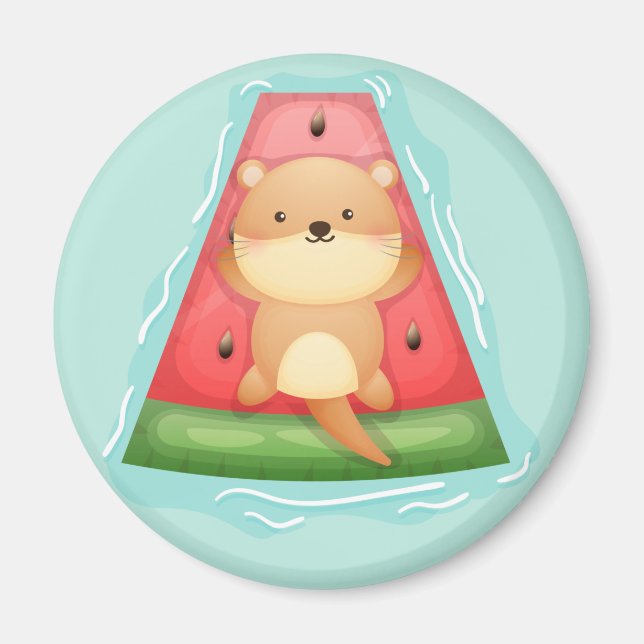 Cute Otter Magnet (Front)