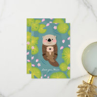 Cute Otter Mother’s Day Card – Love You Mum