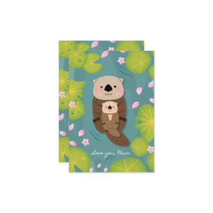 Cute Otter Mother’s Day Card – Love You Mum