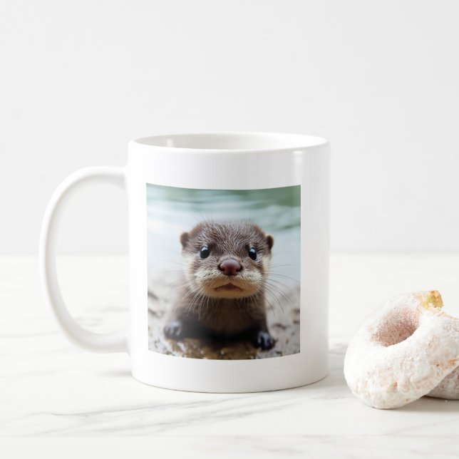 Cute Otter Mug - Cute Animal Mugs (With Donut)