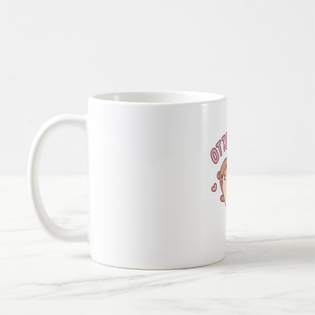 Cute Otter Otterable Pun Coffee Mug (Left)