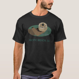 Cute Otter Pacific Beach California Coast Resident T-Shirt