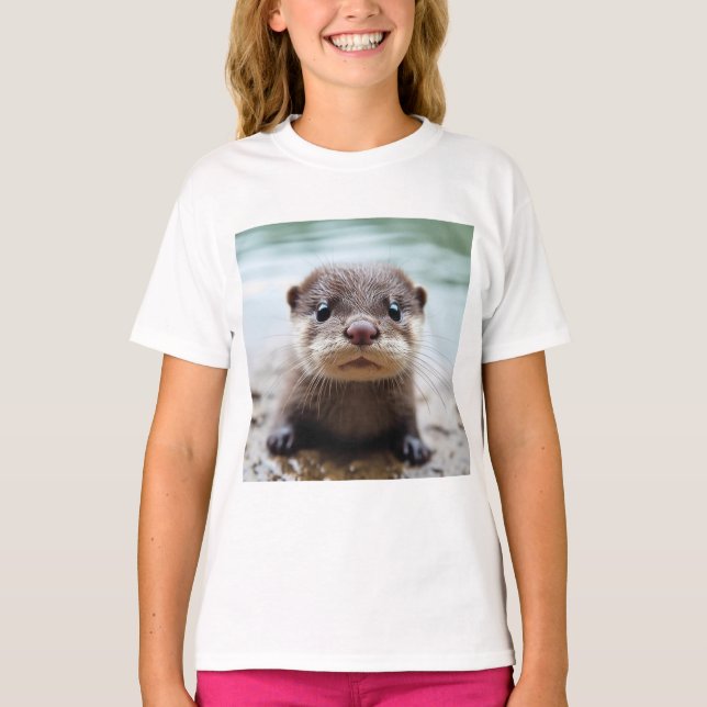 Cute Otter T Shirt - Cute Animal Shirts (Front)