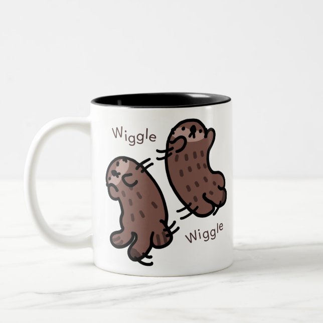 Cute Otter Two-Tone Coffee Mug (Left)