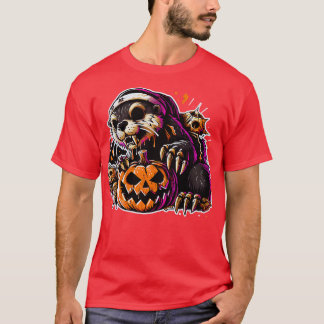 Cute otter witch halloween Kids Boys Womens 1 T-Shirt