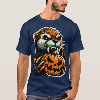 Cute otter witch halloween Kids Boys Womens T-Shirt