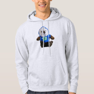 Cute Otter with Blue and Green Number 12 Hoodie
