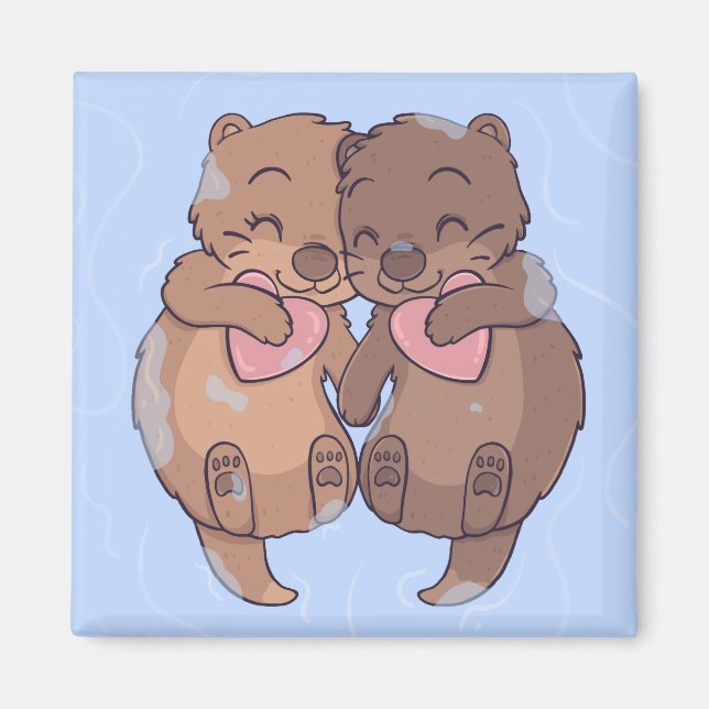 Cute Otters Magnet (Front)