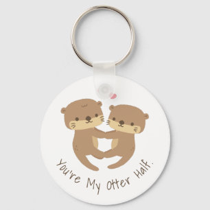 Cute Otters Pair, My Otter Half Key Ring