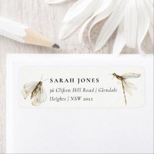 Cute Our Little Bug Blue Dragonfly Address