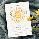 Cute Our Little Sunshine Boho Sun Baby Shower Invitation<br><div class="desc">For any further customisation or any other matching items,  please feel free to contact me at yellowfebstudio@gmail.com</div>